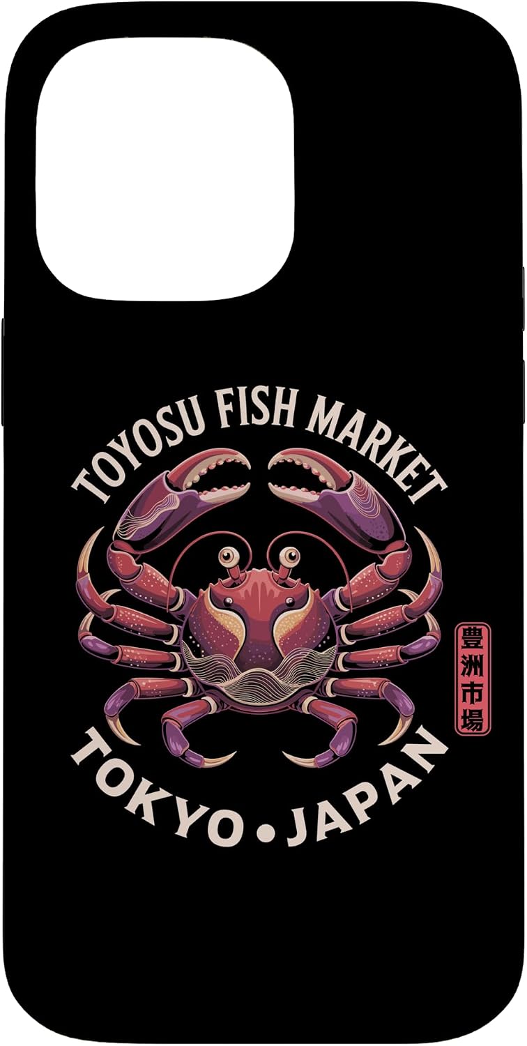 豊洲魚市場 東京ジャパン かに 漢字 お土産 スマホケース iPhone 15 Plus 用