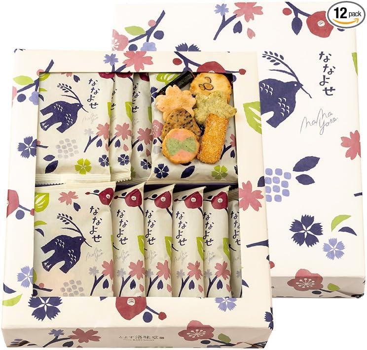 Rakumido Nanayose, 16 Bags, Packaged, No Shopping Bag, Original Small Bag, Gift, Japanese Sweets, Rice Crackers, Senbei, Snacks, Rice Confectionery