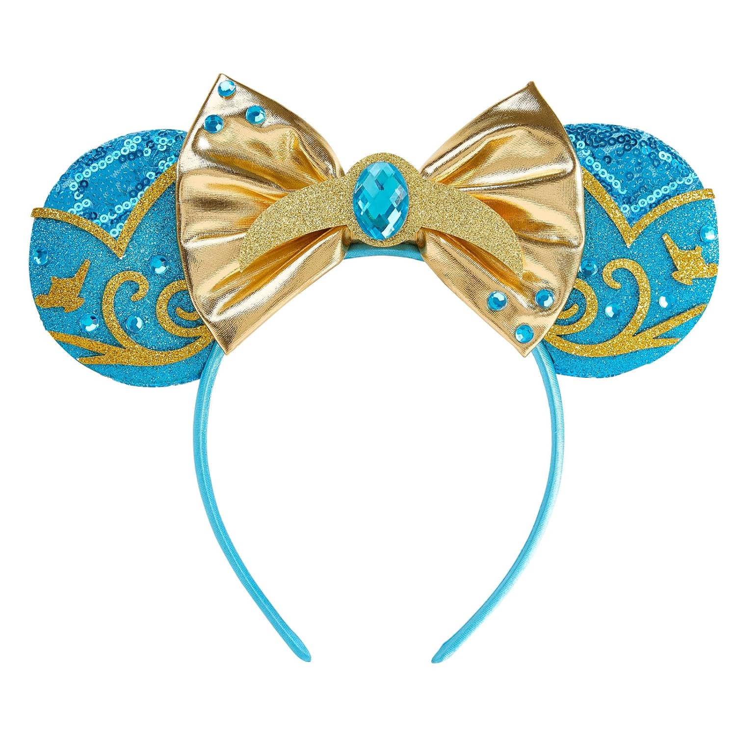 LYLIN Diadema de orejas de ratón, orejas de ratón rosas con lazos de castillo para mujeres y niñas, accesorios para el cabello, orejas de princesa, orejas de parque, viajes, fiesta, cosplay, accesorios de disfraces (castillo rosa)