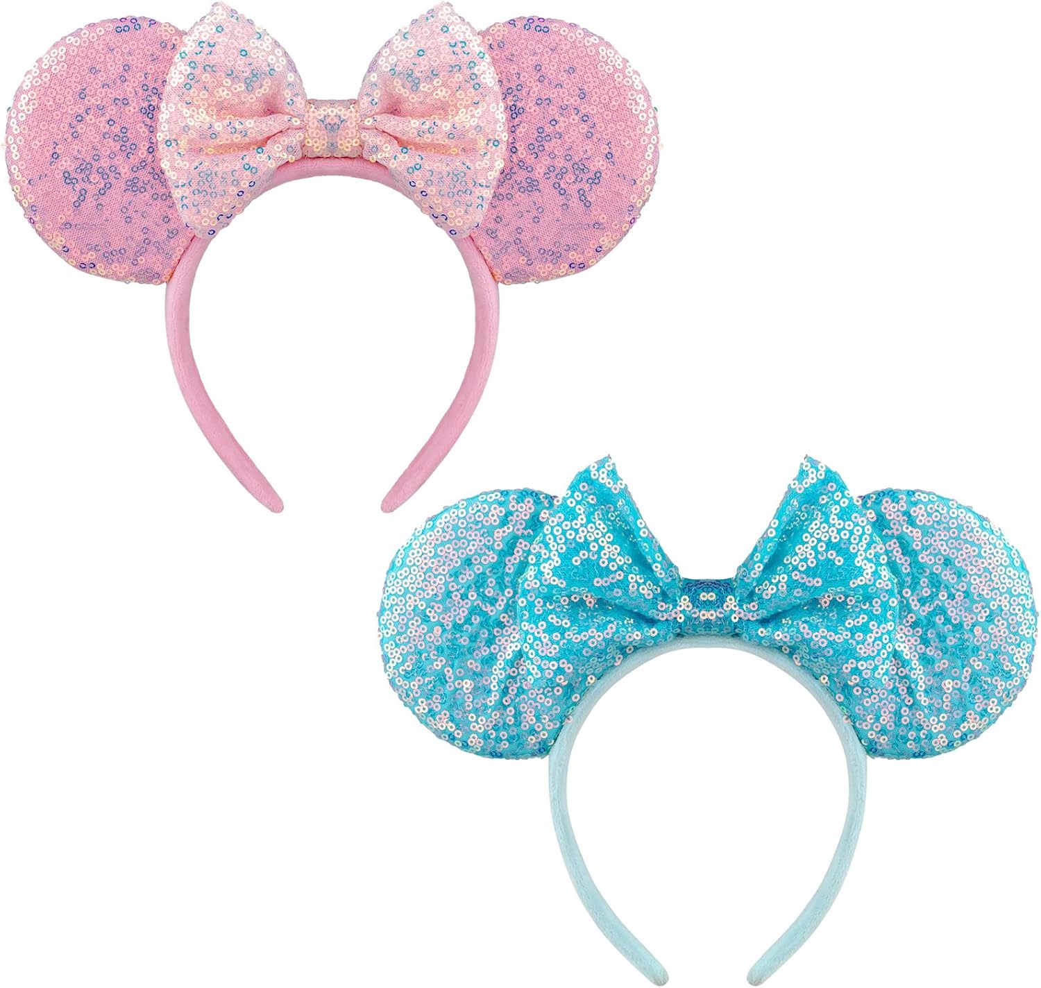 DRESHOW Mouse Ears Bow Sequins Party Decoration Cosplay Costume for Girls and Women