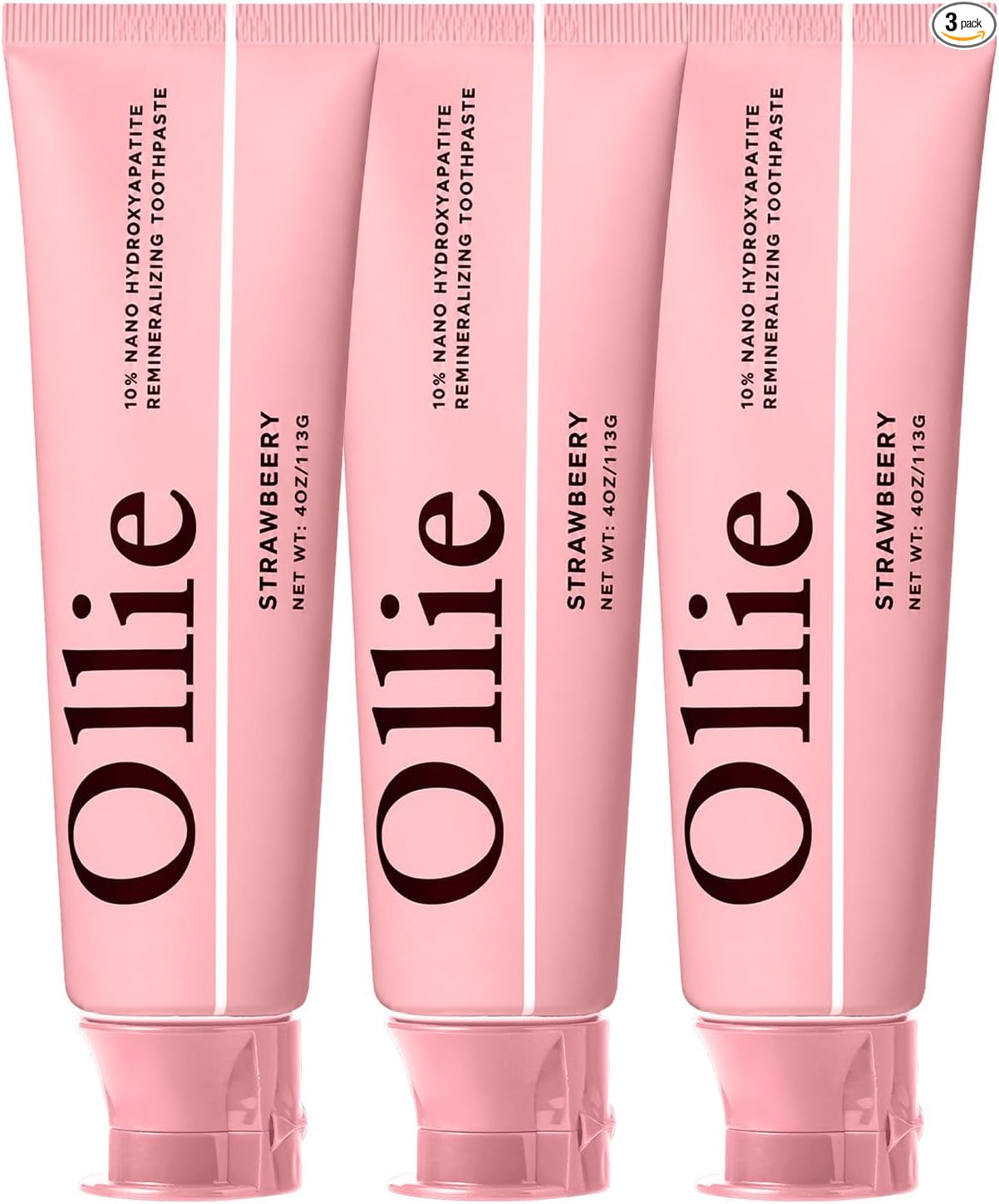 Ollie Pasta de dientes 10% Nano hidroxiapatita sin flúor para esmalte remineralizante, dientes sensibles y blanqueamiento, menta limpia, 4 onzas (paquete de 1)