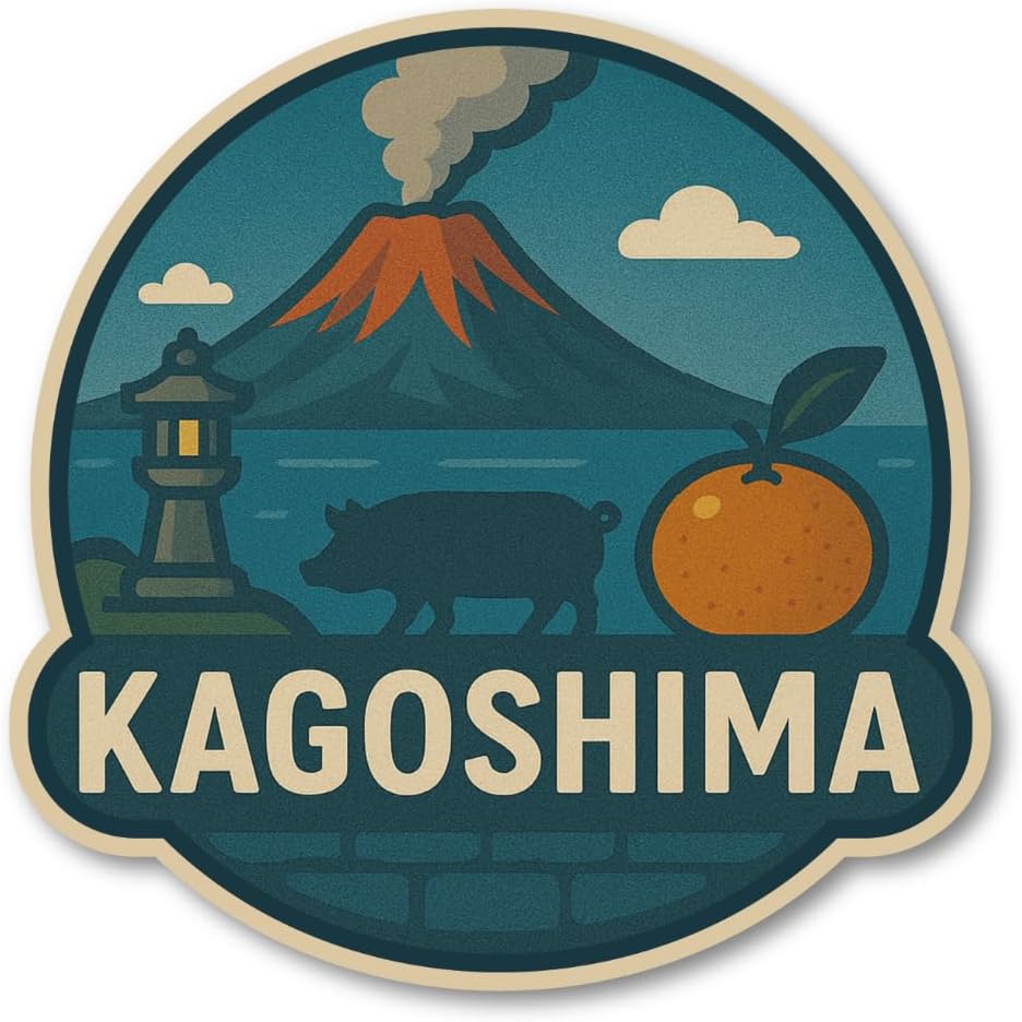 Nagasaki Local Sticker Set, 8 Different Prefecture Designs, Includes Sakurajima, Gayen Yamakasa, Hot Springs, Balloons, Mango, Castela, Perfect for Travel, Tourism, Souvenirs