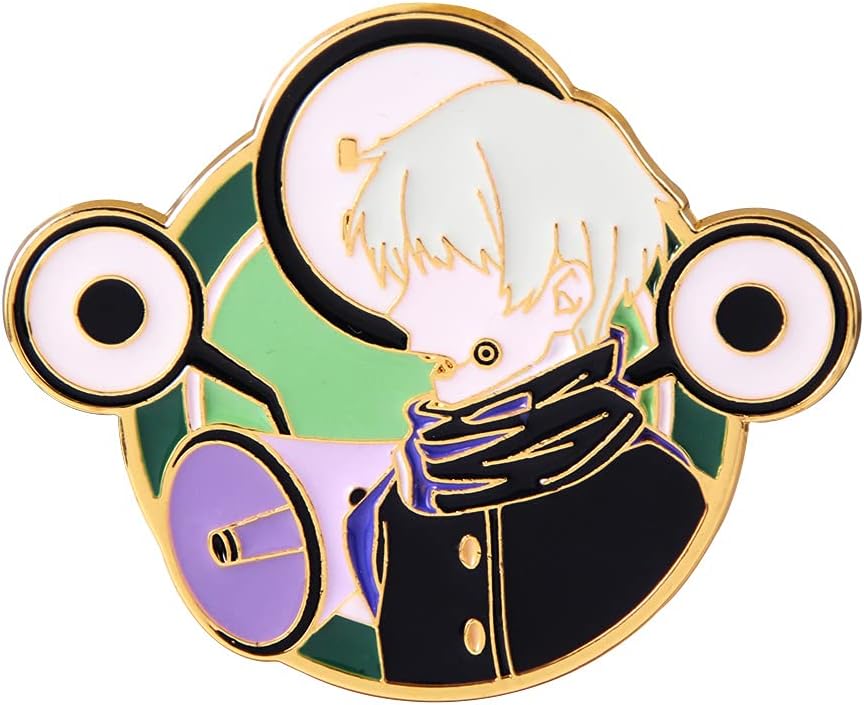 JJK Satoru Broche - Pines de esmalte de figuras de anime Satoru - Regalos divertidos para amantes del anime