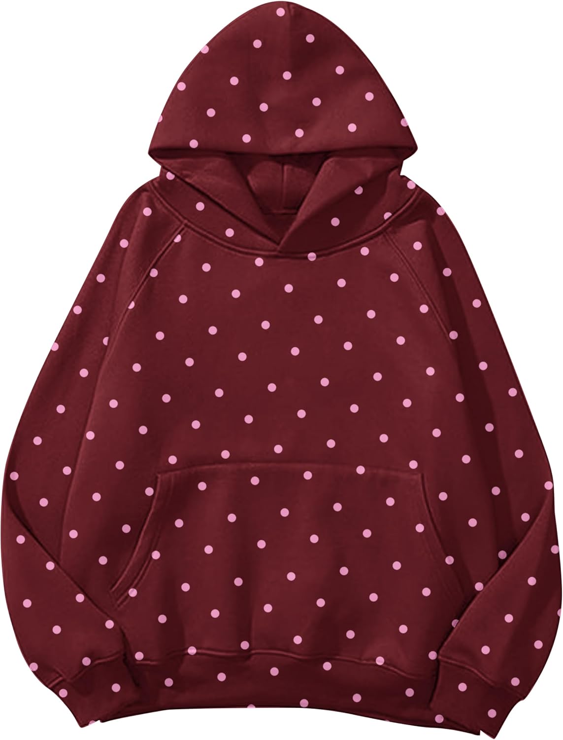 Lauweion - Sudaderas con capucha básicas de forro polar para mujer, con estampado de letras, manga larga, bolsillo canguro, hombros caídos, estilo holgado