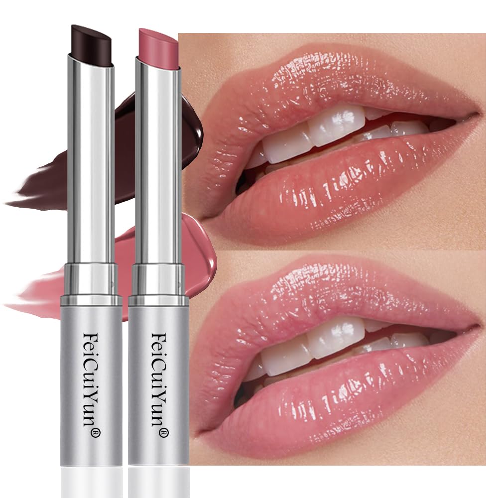 FeiCuiYun Bálsamo Labial con Tinta de Miel Rosa, Lápiz Labial Hidratante Transparente, Color Labial Hidratante para Todos los Tonos de Piel, Bálsamo Labial Nutritivo con un Toque de Cereza Negra