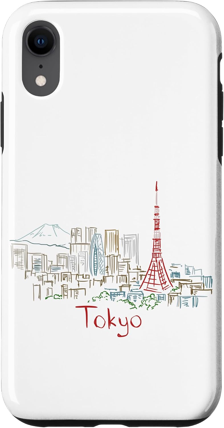 東京 日本 旅行 お土産 パノラマ 都市 ランドマーク ギフト スマホケース iPhone SE (2020) / 7 / 8 用