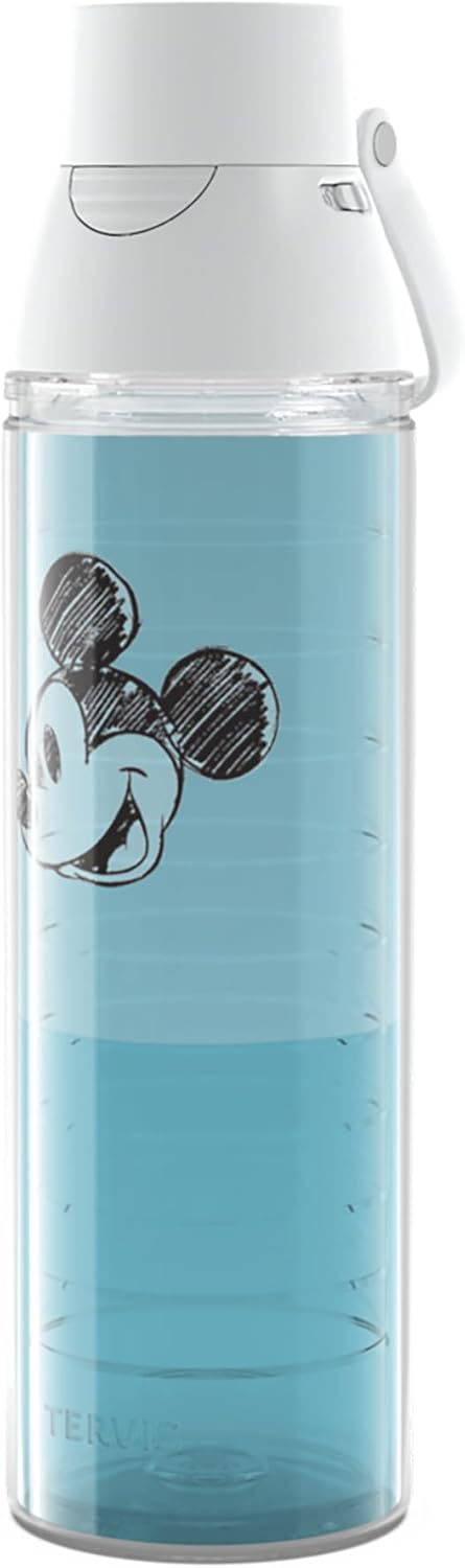 Tervis Disney Fundamentals Collection - Vaso aislado de doble pared hecho en Estados Unidos mantiene las bebidas frías y calientes, 16 onzas, paquete de 4, surtido