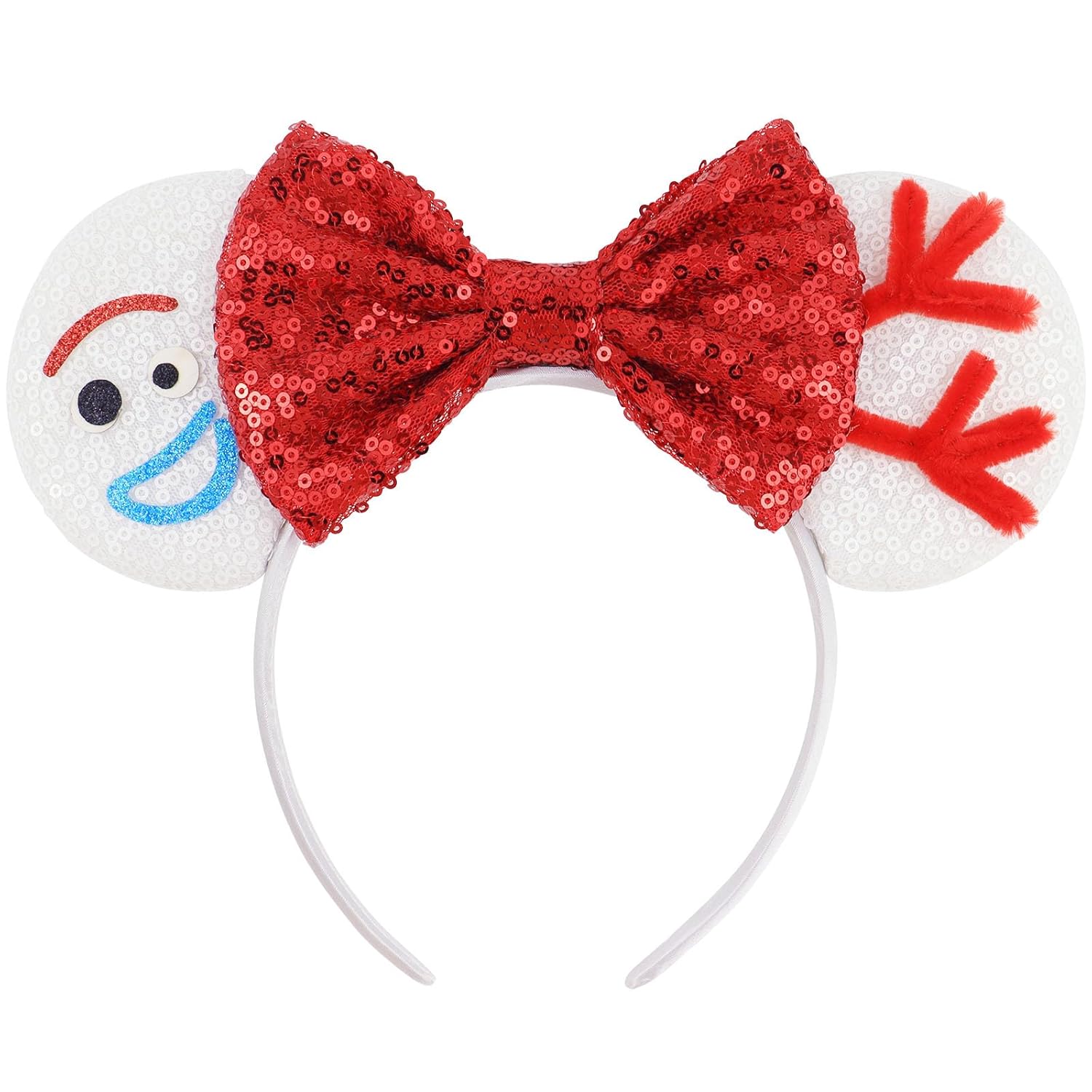 Diadema con orejas de ratón, diadema con orejas de auto de Lighting McQueen para fiesta de cumpleaños de niños - Diadema con orejas de auto