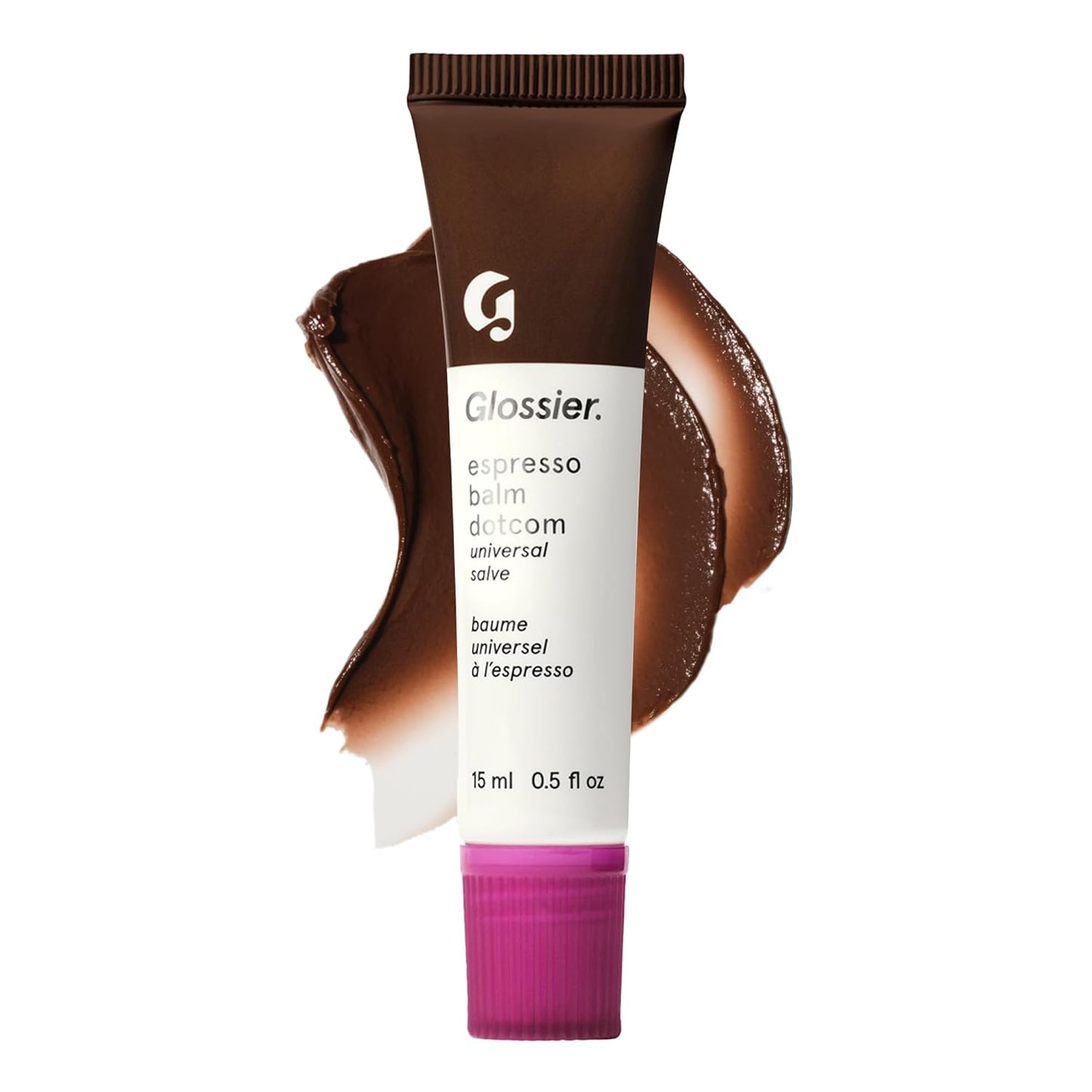 Glossier Balm Dotcom Hydrating Tinted Lip Balm - Universal Salve, Up to 12Hr Moisture for Dry Lips, Cuticles & Skin - Lanolin, Beeswax & Castor Oil - Rose, Pink Tint, 15ml