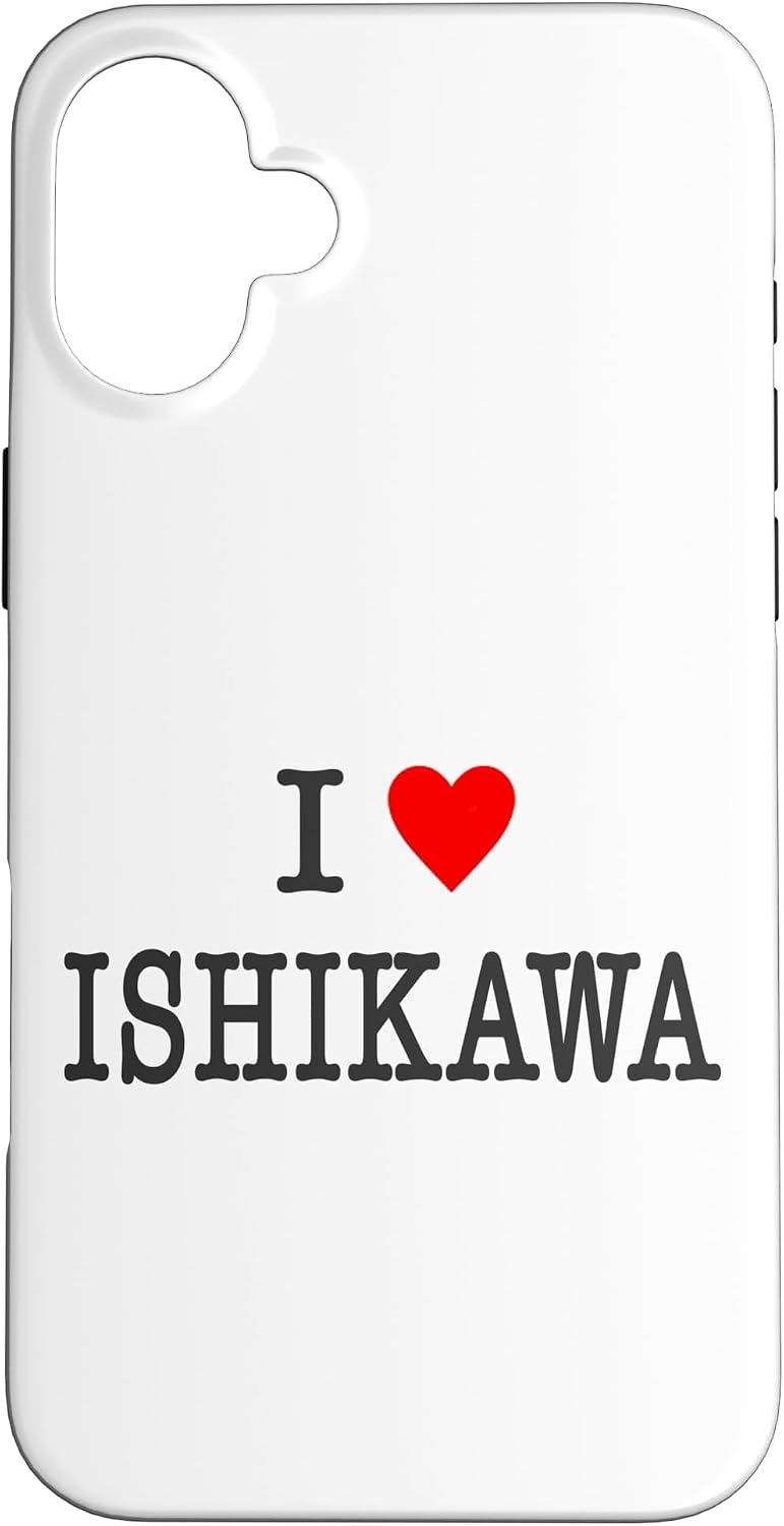 アイラブ・ISHIKAWA 石川（I Love ハート）【47都道府県】ジモT ティ 地元愛 旅行 グッズ お土産 面白 スマホケース iPhone 7 Plus/8 Plus 用
