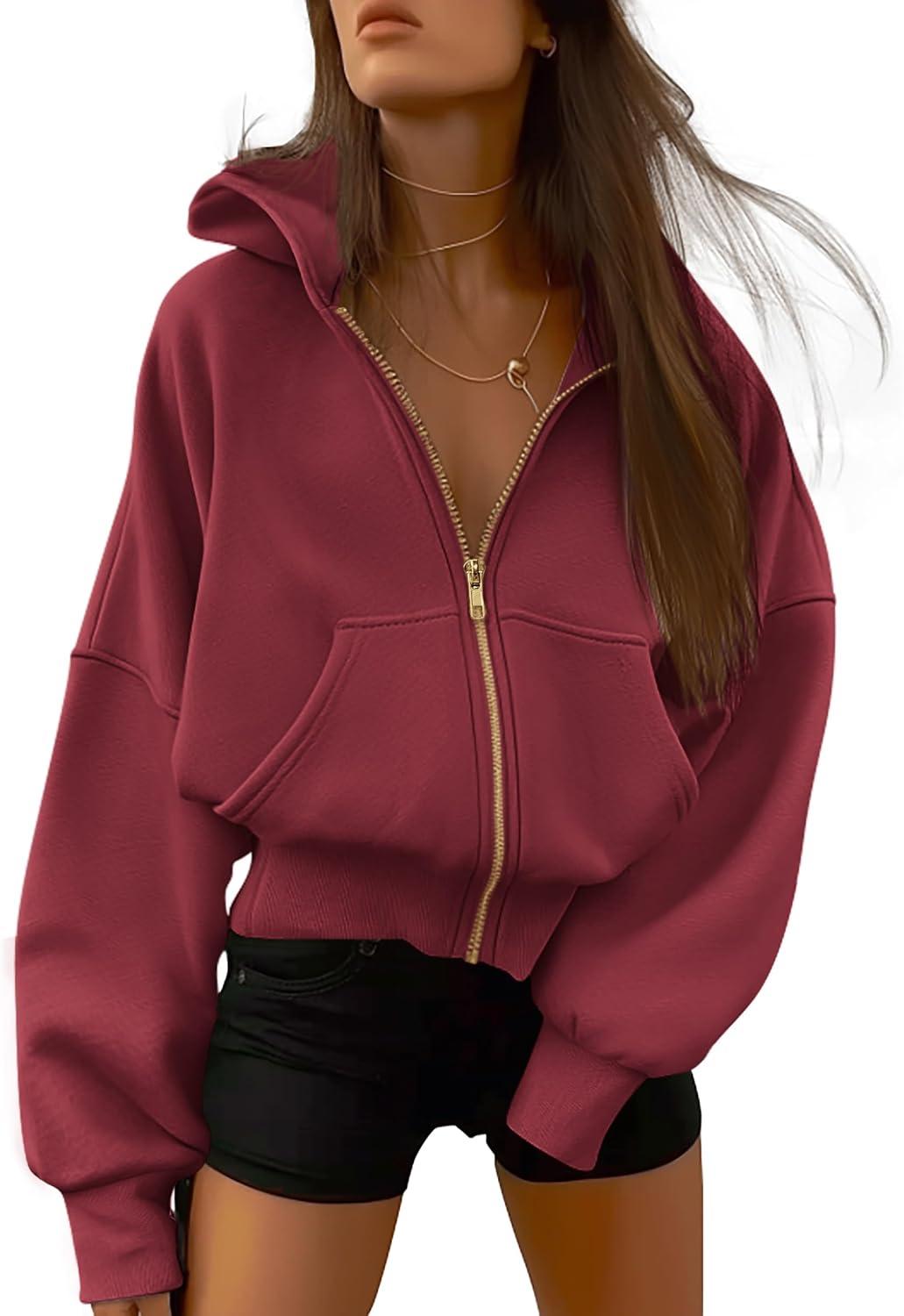 BTFBM Sudaderas con capucha para mujer, ropa de moda de otoño, chaqueta de forro polar de manga larga, trajes de invierno, sudadera con capucha Y2K con cremallera