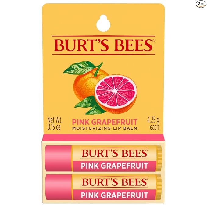 Burt's Bees Bálsamo labial – Cera de abeja original, hidratante labial con cera de abejas de origen responsable, sin tinte, tratamiento acondicionador de origen natural, 2 tubos, 0.15 onzas.