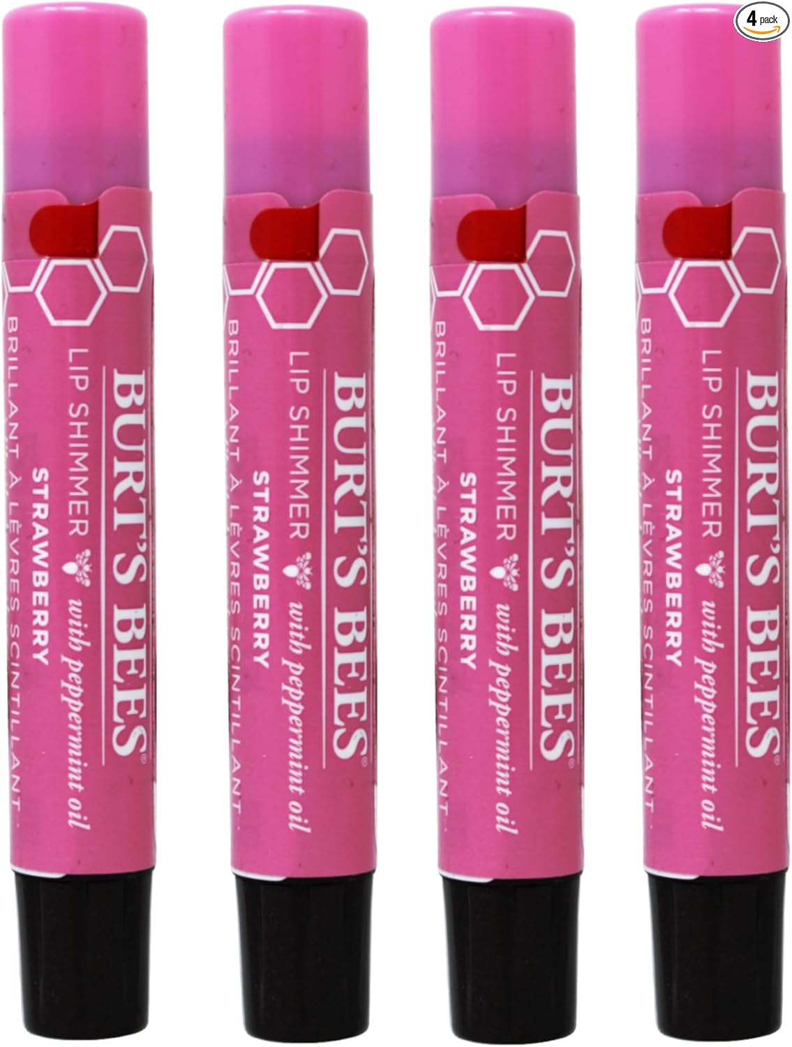 Burt's Bees Brillo de labios, ciruela, 0.09 onzas cada uno (paquete económico de 5)