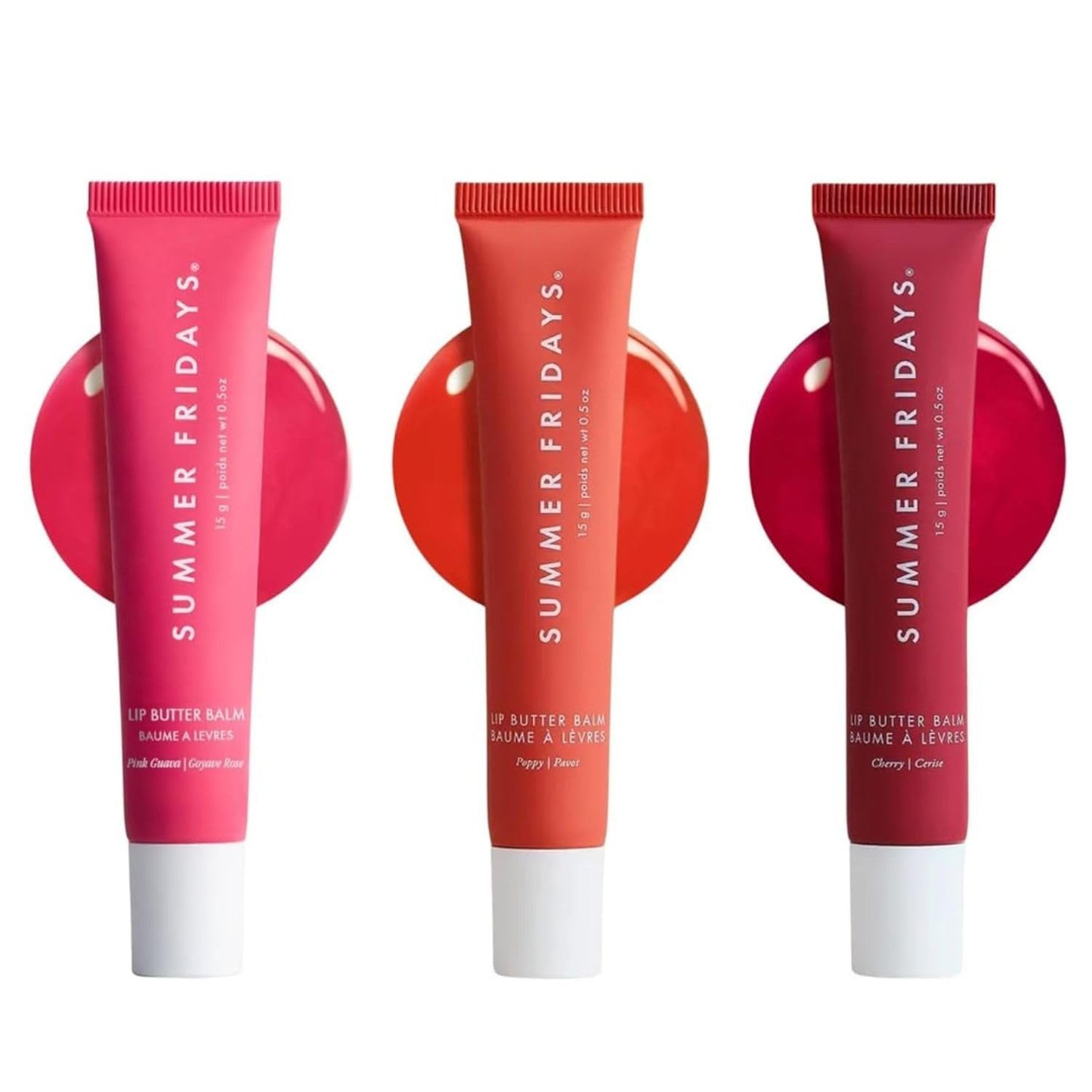 Summer Fridays Lip Butter Balm Sweet Pink Duo - Conditioning Tinted Lip Balm + Overnight Mask for Instant Shine + Color - With Hydrating Shea Butter - Strawberry Soft Serve + Birthday Cake (2 Count)