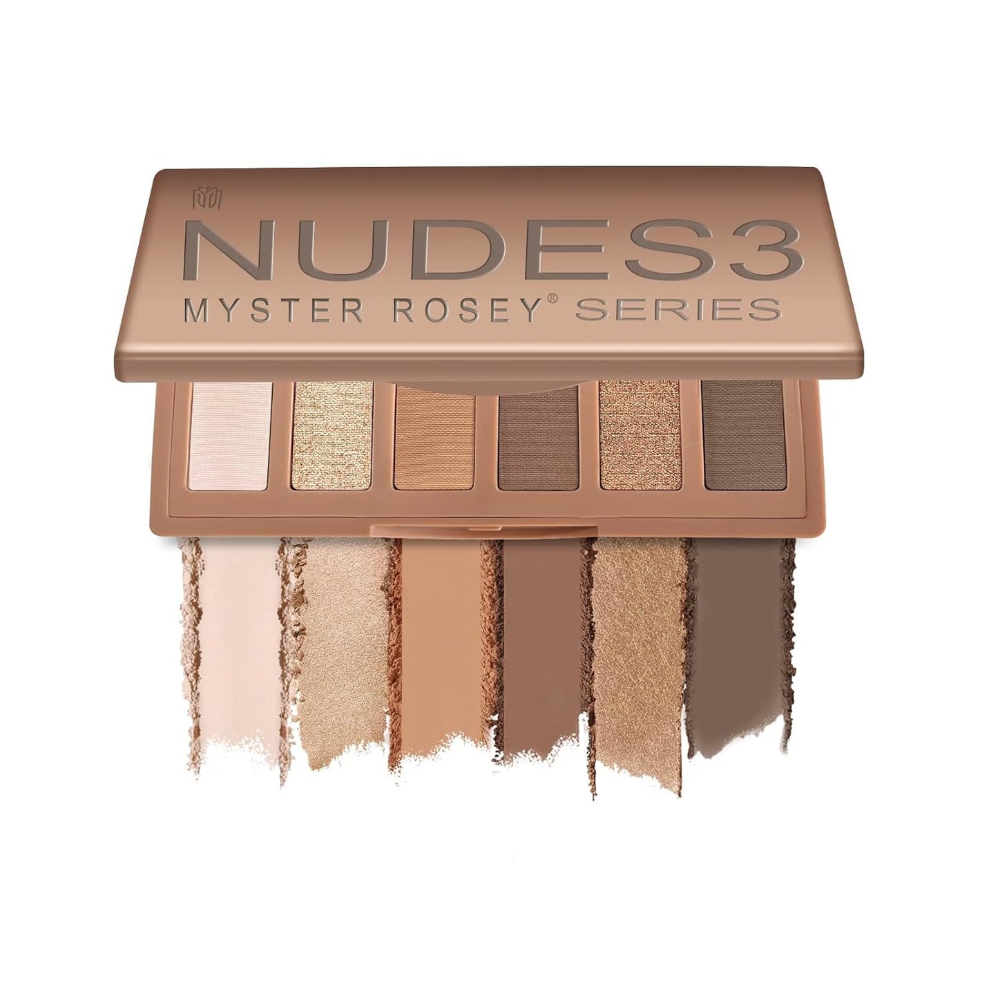 MYSTER ROSEY Nudes 2 Series Mini Eyeshadow Palette, Velvety Matte&Satin Finish, 6 Nude Taupe & Brown Neutral Eye Shadows, Travel Friendly Size, Vegan, Cruelty -free