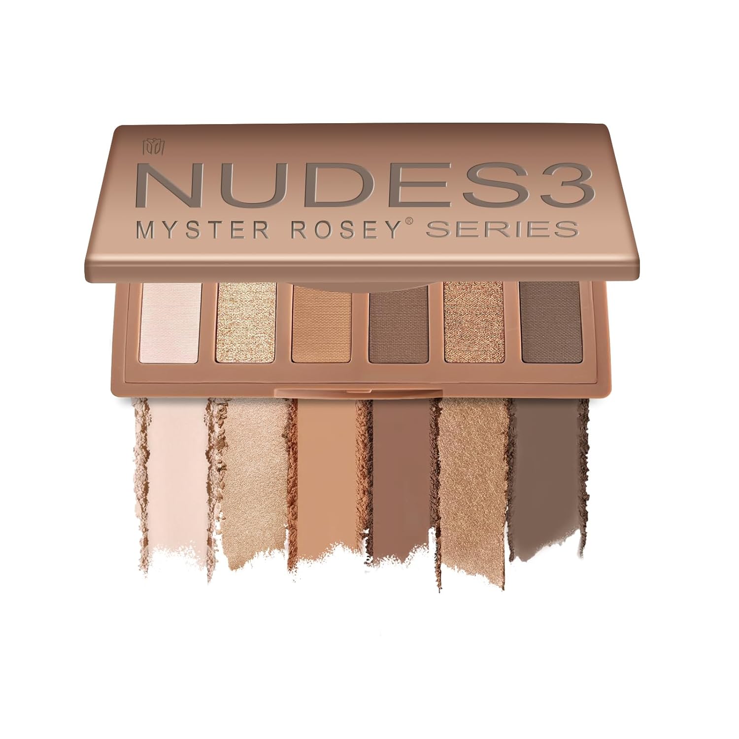 MYSTER ROSEY Nudes 2 Series Mini Eyeshadow Palette, Velvety Matte&Satin Finish, 6 Nude Taupe & Brown Neutral Eye Shadows, Travel Friendly Size, Vegan, Cruelty -free