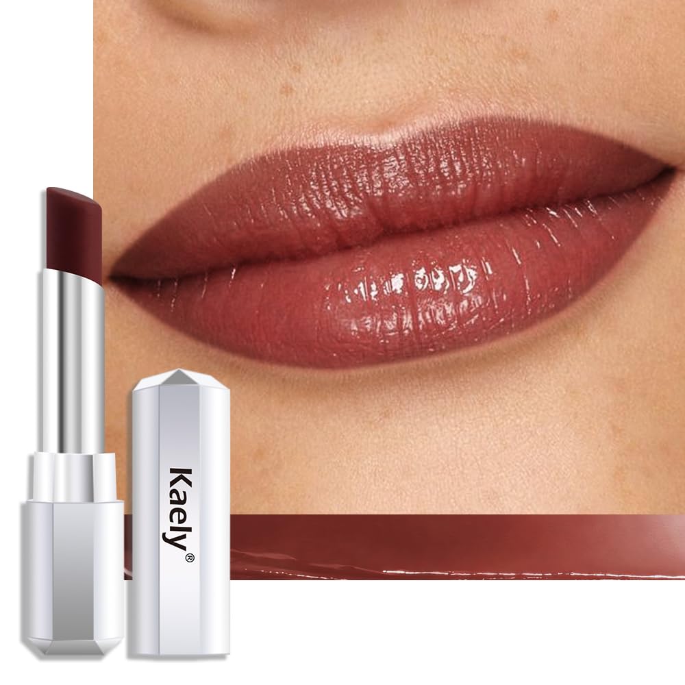 Kaely Mauve Honey Lipstick Tinted Lip Balm, Hydrating Shine Lipstick for Women Dry Lips, Moisturizing Nourishing Glossy Lip Gloss Stain Makeup, Sheer Lightweight, Vegan & Cruelty-Free, 07