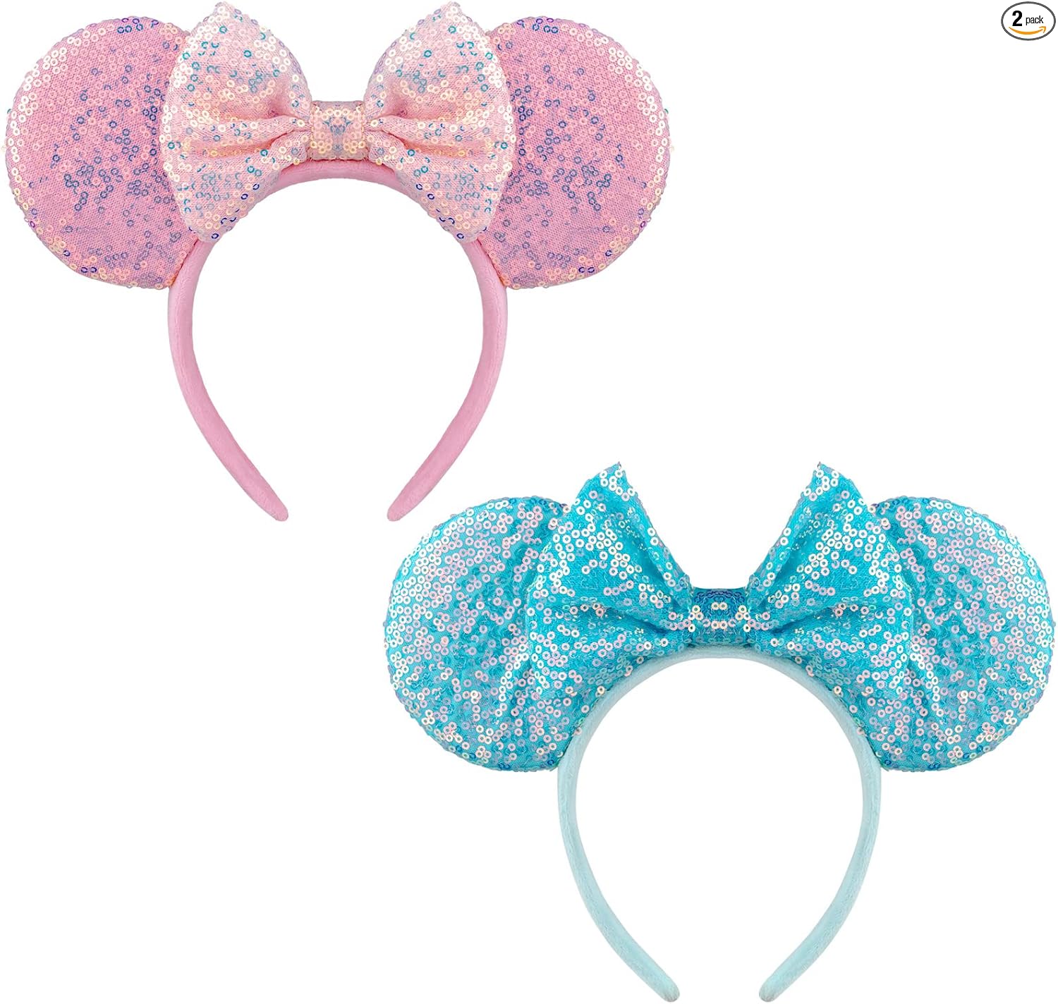 DRESHOW Mouse Ears Bow Sequins Party Decoration Cosplay Costume for Girls and Women