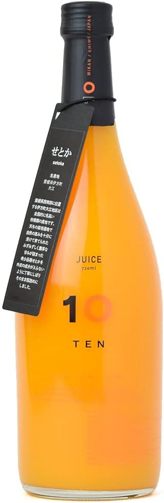 10FACTORY Ehime Mikan 100% Fruit Juice, Additive-Free, Straight Juice, 1 Bottle (24.3 fl oz (720 ml)), Made in Ehime, High Quality, Made in Japan (Kawachi Bankan)