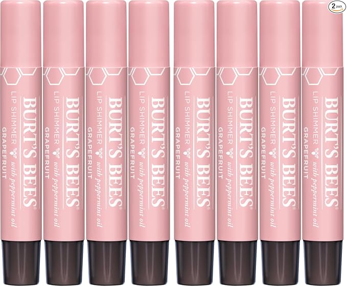 Burt's Bees Shimmer - Juego de tintes labiales, regalos para el día de la madre, barra de bálsamo labial tintado, hidratante para hidratación durante todo el día con acabado pigmentado brillante de