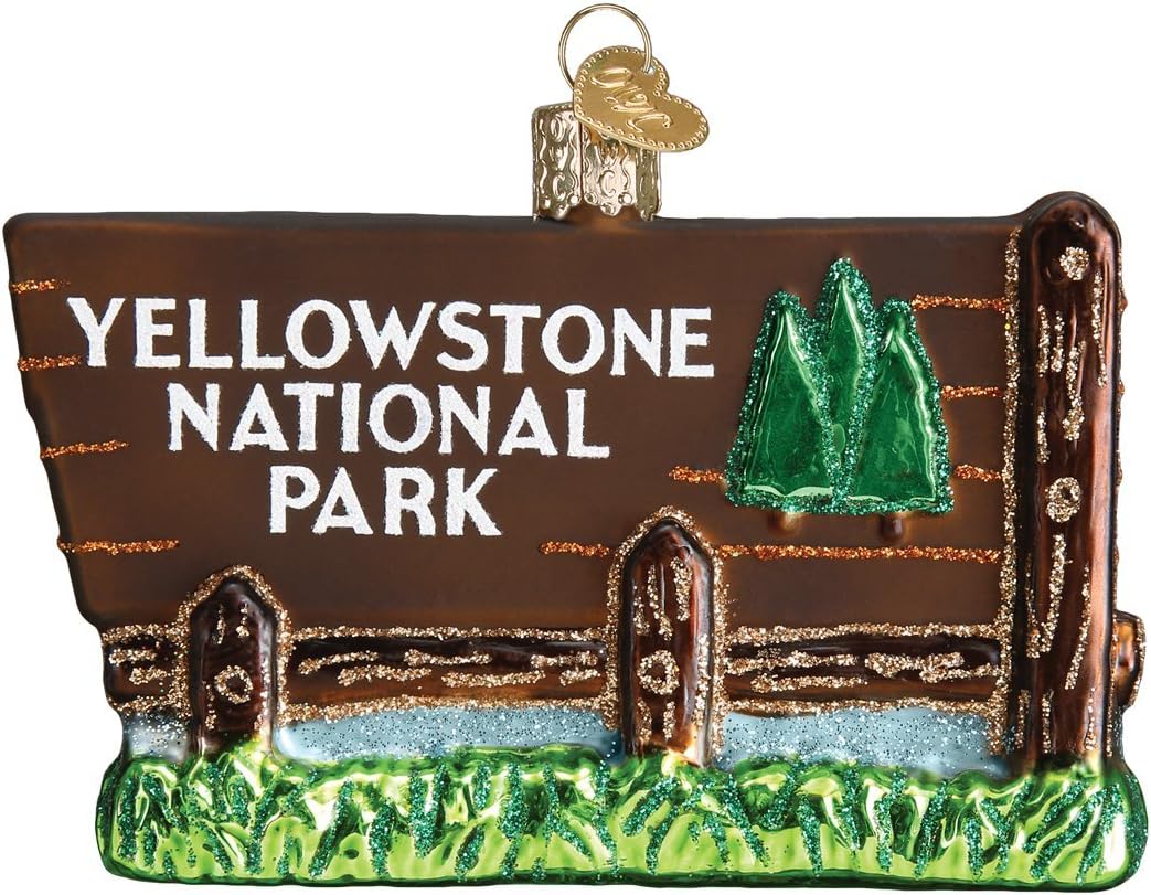 Old World Christmas - Adornos para árbol de Navidad: Adornos de vidrio soplado de parques estatales, Parque Nacional de Yellowstone