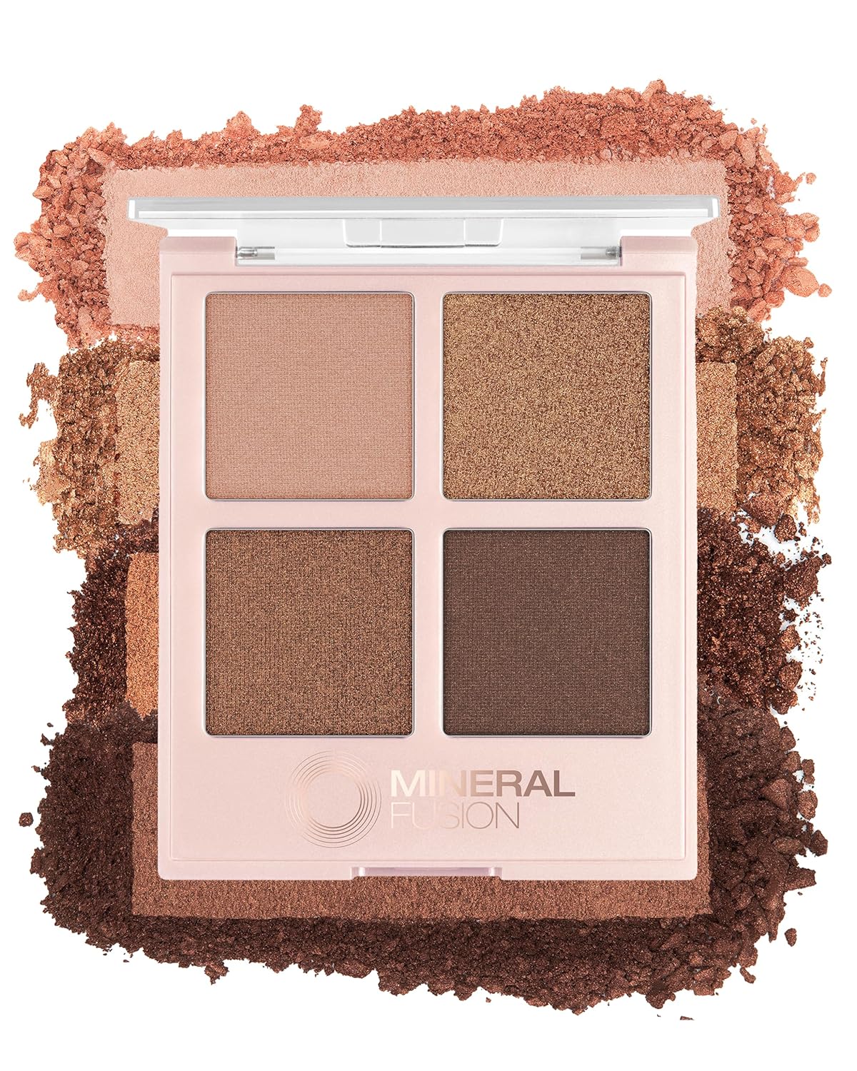 Mineral Fusion Eyeshadow Palette | Vegan Eye Makeup with Matte, Satin, and Shimmer Finishes | Natural, Lightweight Formula (Coffee Break)