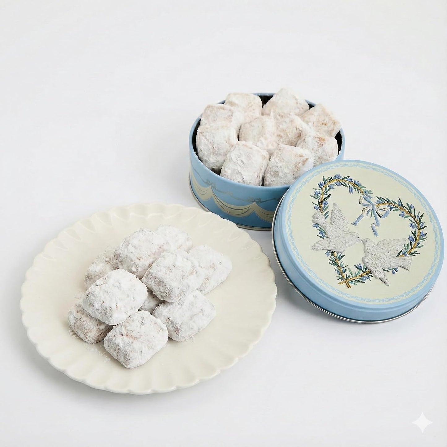 SABLE D’OR Cookie Tin, Western-style Pastry Gift, Cookie Gift, Valentine's Day, White Day (Blue)