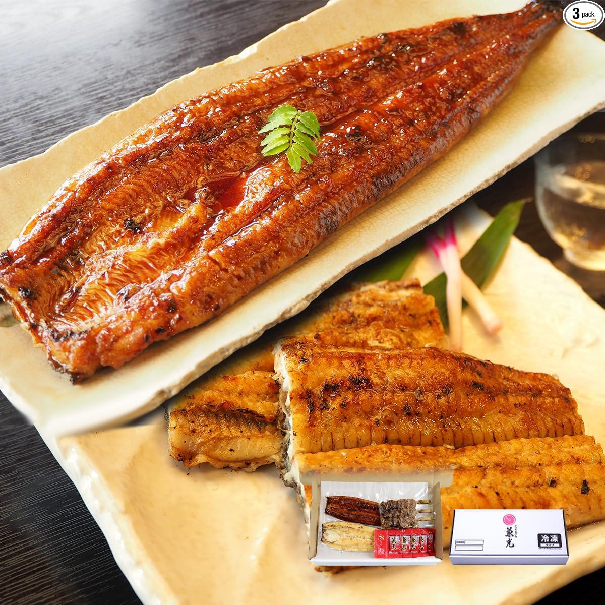 Unagi no Kanemitsu Domestic, Aichi Prefecture Eel, Headless, Kabayaki, Extra Large, Size 175g or more, 1kg (5 to 6 eels), Comes with sauce and sansho pepper | Gas Grilled Sauce with 15 Bags of Japanese Pepper, Bulk Buy, Large Capacity, Gourmet