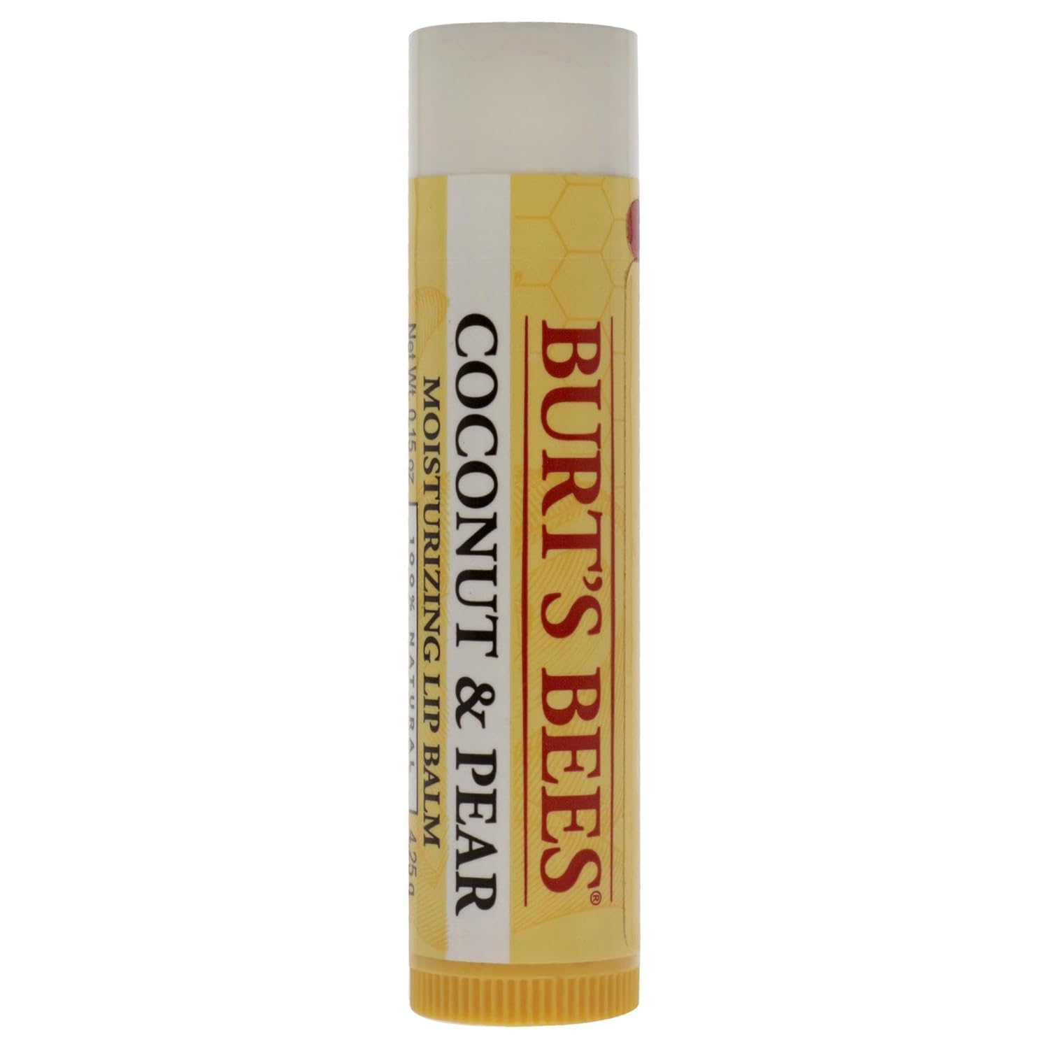 Burt's Bees Bálsamo labial de cera de abejas, hidratante labial con cera de abejas de origen responsable, sin tinte, tratamiento labial acondicionador natural, 1 tubo, 0.15 onzas.