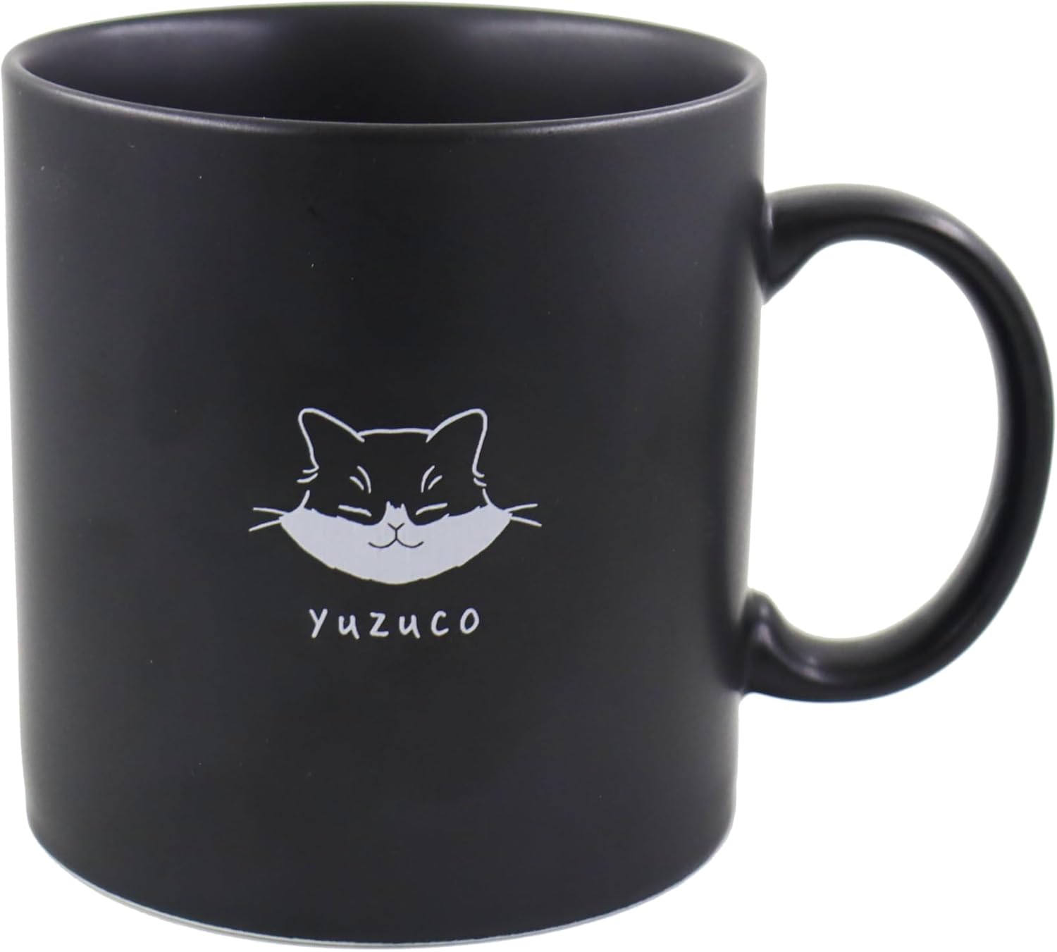 yuzuco Mug Cup Dog Cat Long-tailed Tit Cute Gift Present Black Black Color Made in Japan Handmade by Artisans 12.2 fl oz (360ml) (Long-tailed Tit)
