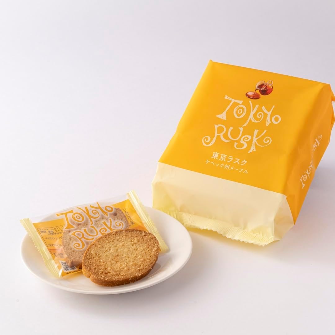 Tokyo Raku Cracker Caramel Almond Raku Crackers 16-Piece Set for a Slightly Luxurious Snack Time Slightly Crispy Bread Texture Luxurious Caramel Almond Flavor Gift Present