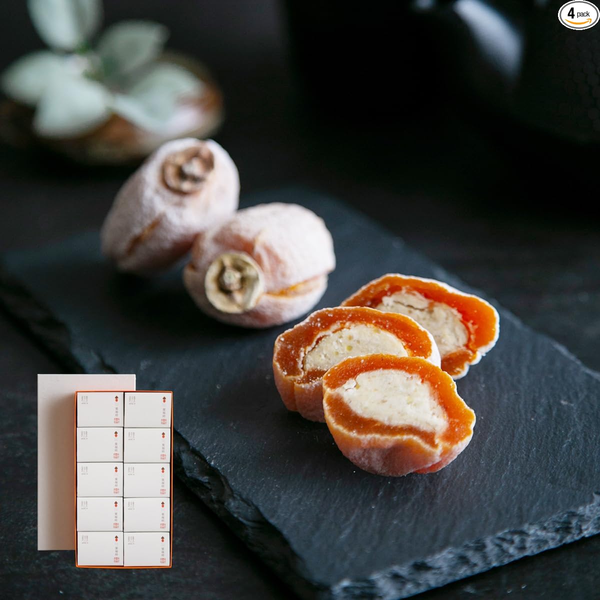 【Japan Gift Grand Prize Winner】 Year-end gift New Year's gift Ryoheidou Kurifukukaki (6 pieces) dried persimmon chestnut kinton Ichida persimmon premium Japanese sweets gift Gifu souvenir dried