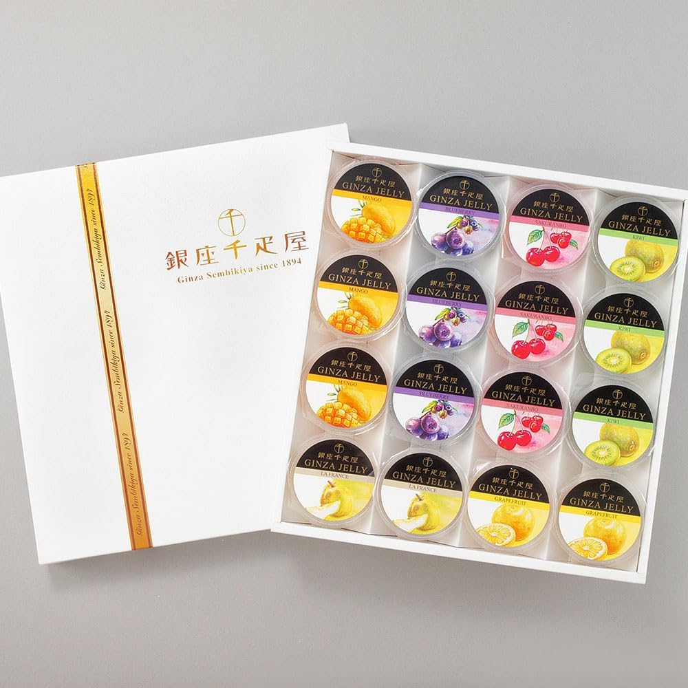 Ginza Senbikiya Ginza Fruit Yokan 6 pieces, Gift card included, Official wrapping, Official carry bag included, Gift
