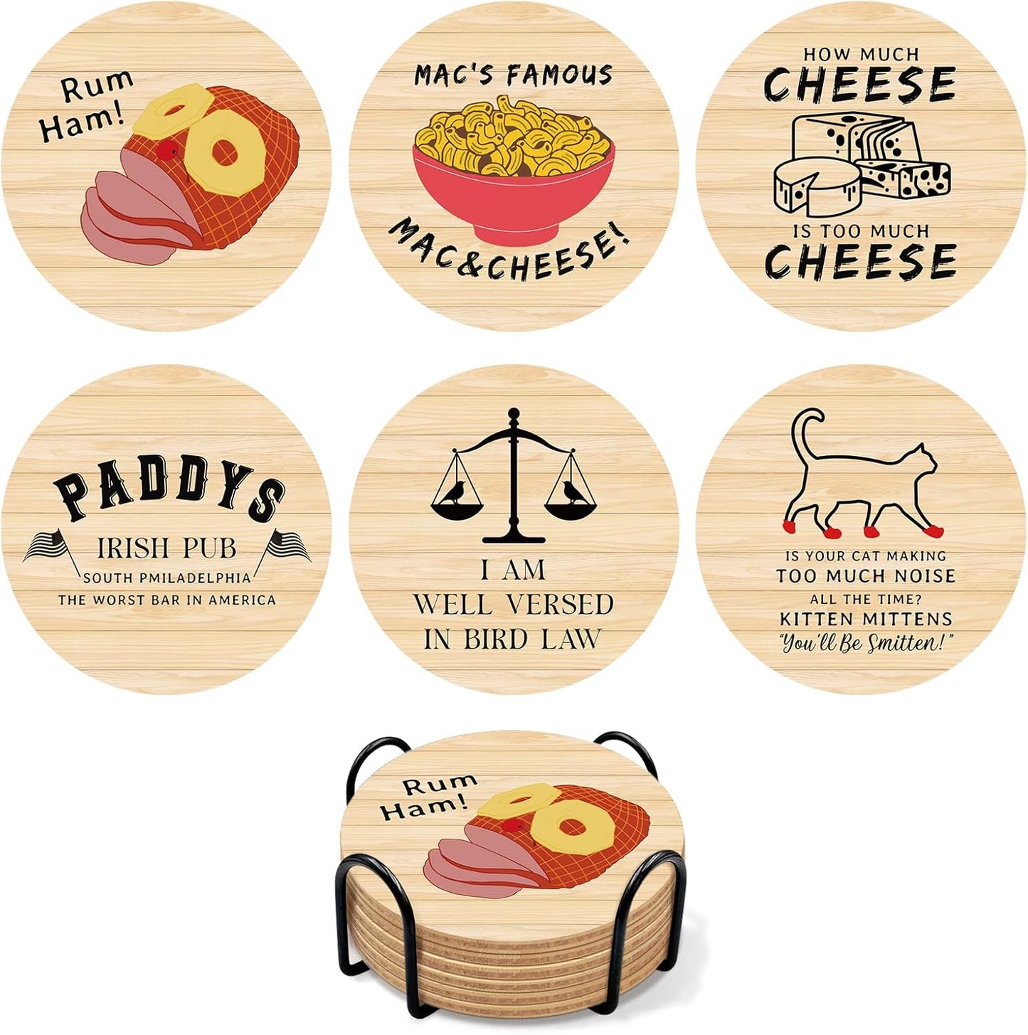 6 posavasos de corcho de Wars para bebidas, posavasos de corcho para bebidas con portavasos, divertida decoración de cocina, adecuados para mesa de café y bar, regalos temáticos de guerras para