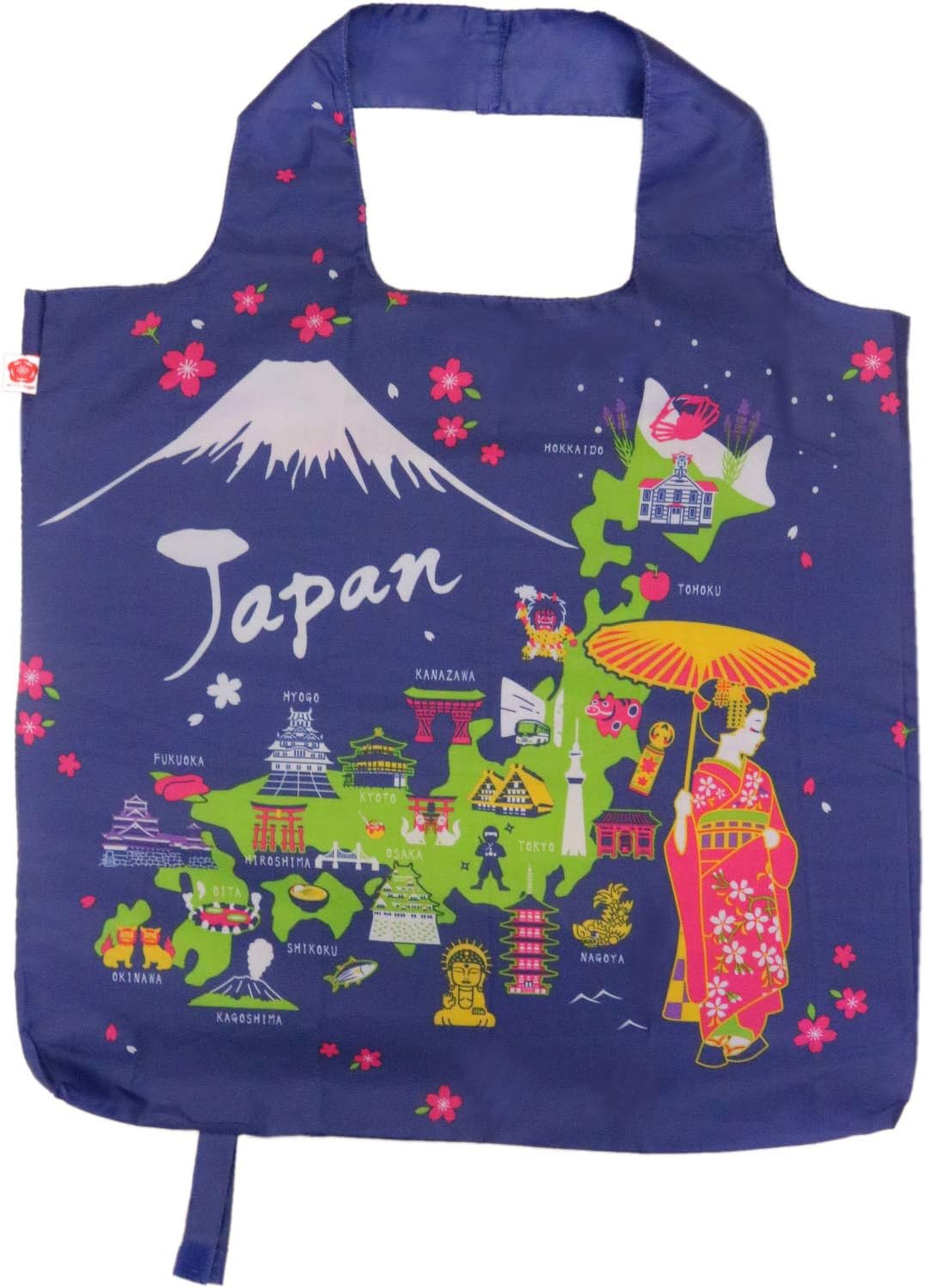 Matsumi Crafts Eco Bag Souvenir Bag Japan Maiko Pattern Kyoto