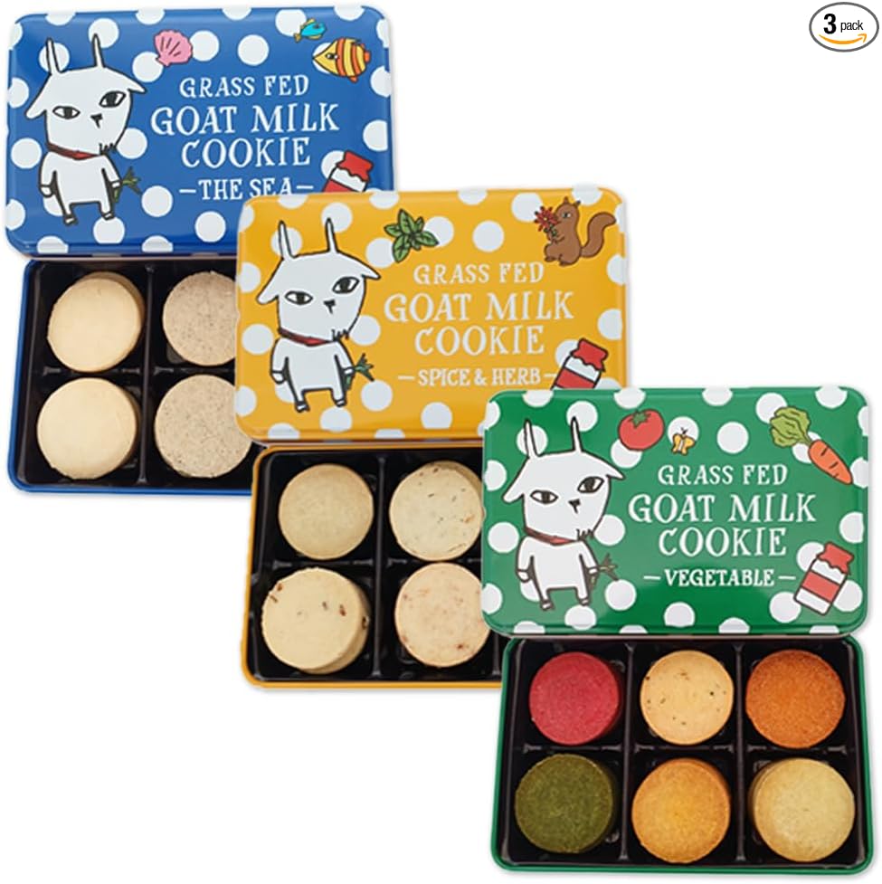 Shiawase Milk Industry, Miyako City, Iwate Prefecture (Goat Milk Cookies, 3 Yellow Cans), Spices & Herbs, Thyme, Majoram, Fennel, Cumin, Pink Pepper, Hanayama Pepper, Instant Delivery