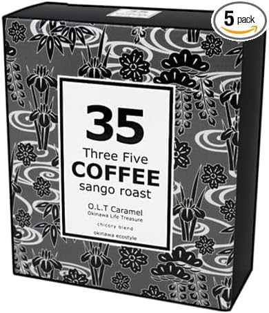 35COFFEE Coffee ISLAND SPECIAL Coral Roast Chicory Blend Tetra Bag Coffee 1 Box (5 Pack) Okinawa Souvenir