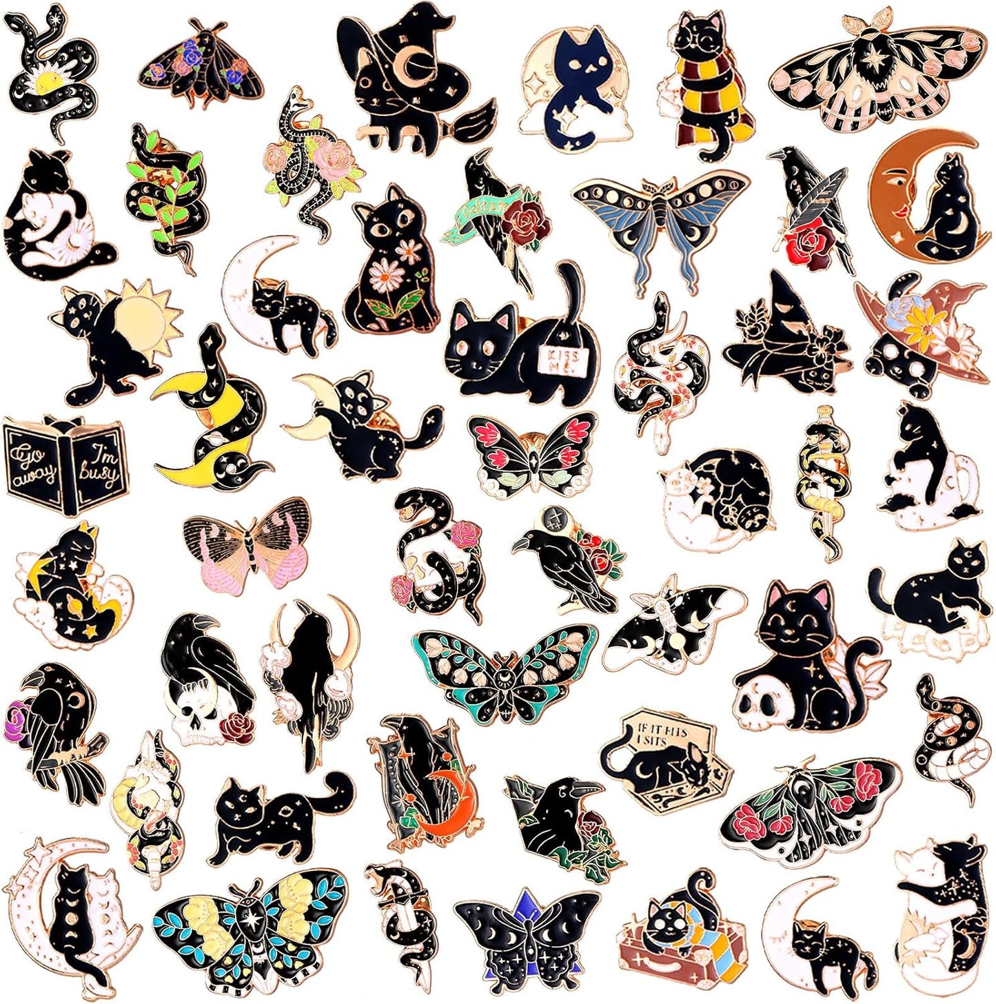 Ceenna 100 Pcs Enamel Pins Bulk Lapel Pins Brooches Decoration Gift for Backpack Clothes Women Mothers Teachers Nurse