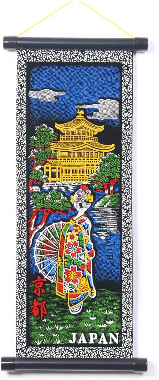 Japanese Souvenir Wall Scroll Tokyo Bean (Height 16.1 x Width 7.1 inches (41 x 18 cm), Made in Japan, Pennant Material, Lightweight and Compact