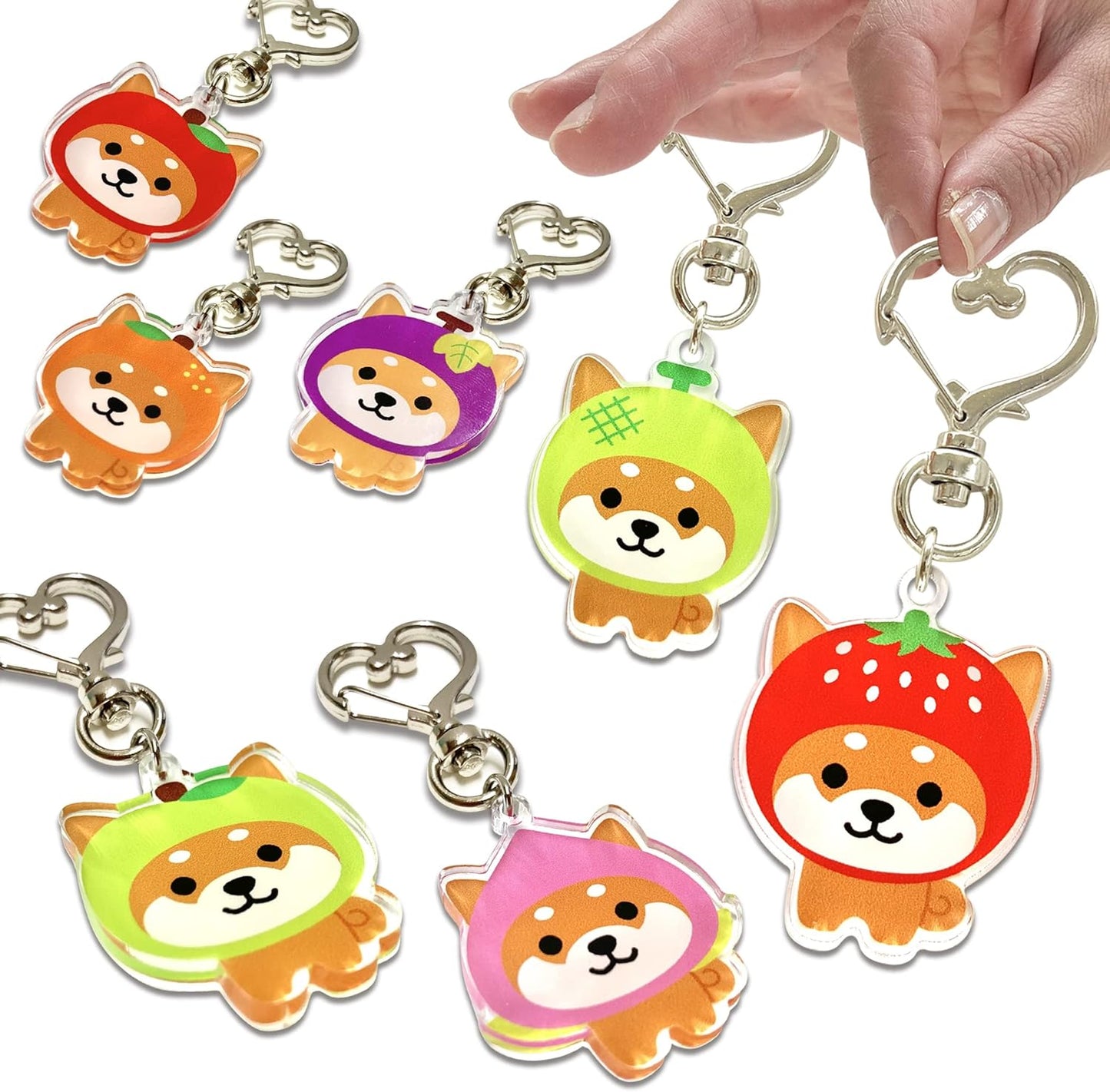 LamPlanning Traveling Mameshiba Acrylic Keychain Charm Shiba Inu Mameshiba Cute Character Mascot Healing Made in Japan