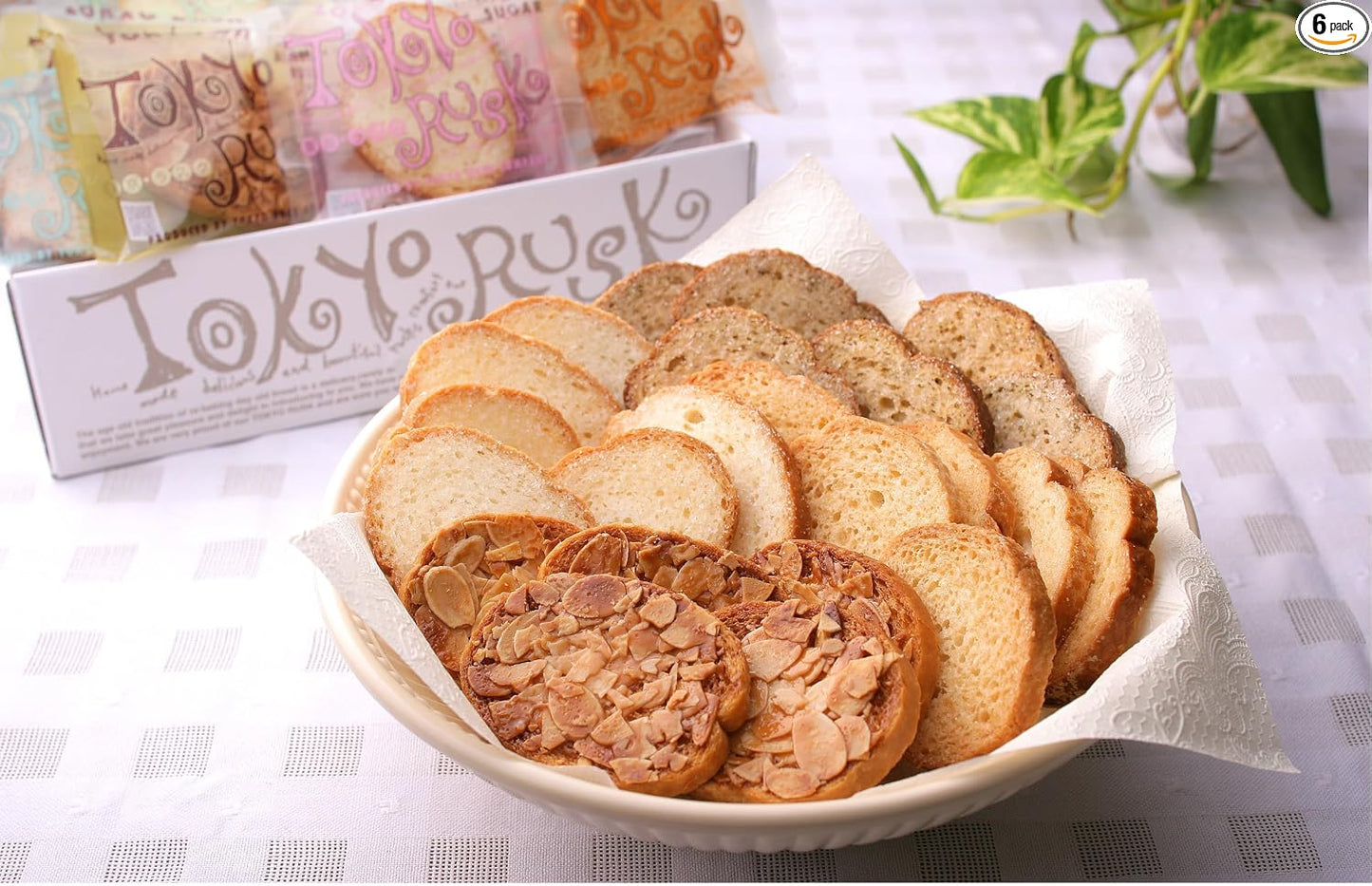 Tokyo Rusk Assorted Set, 4 Flavors, 32 Pieces - Sugar Butter, Caramel Amande, Maple, Earl Grey - Gift, Tokyo Souvenir