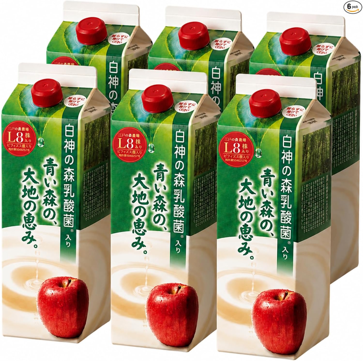Apple Juice, Made in Aomori Prefecture, 2.3 fl oz (1 L) Bottles, 100% Straight Fruit Juice, Apple Juice, Paper Pack, 33.8 fl oz (1,000 ml) x 2 Bottles