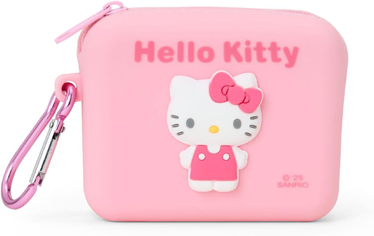 Sanrio Silicone Hello Kitty Mini Pouch, Accessory Case, Cosmetic Pouch, Coin Purse 357588