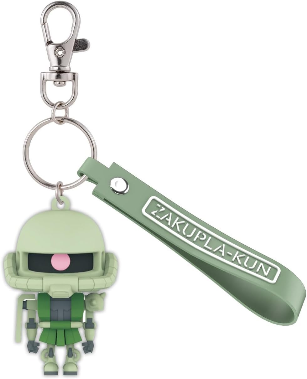 Bandai Spirits Mascot Keychain, Char Zaku-kun 3D Rubber Mascot Keychain