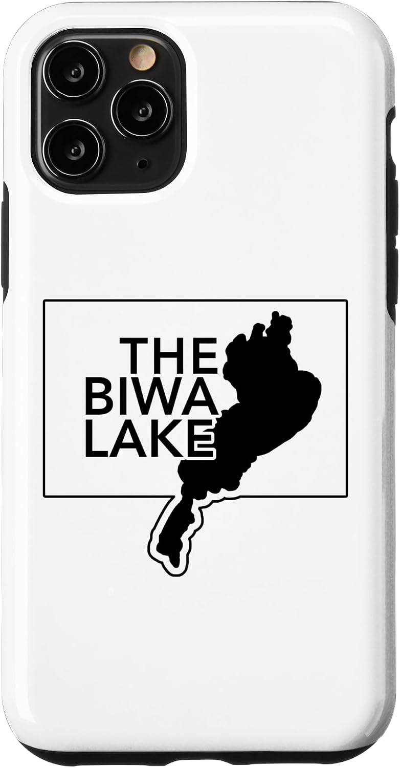 THE BIWA LAKE 琵琶湖 滋賀 地図【47都道府県】ジモTティ JIMO-T 地元愛 お土産 プレゼント 面白 スマホケース iPhone 16 Plus 用