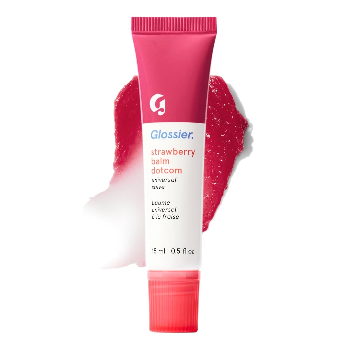 Glossier Balm Dotcom Hydrating Lip Balm - Universal Salve, Up to 12Hr Moisture - Lanolin, Beeswax & Castor Oil for Dry Lips, Cuticles & Skin - Original, Clear Fragrance-Free, 15ml