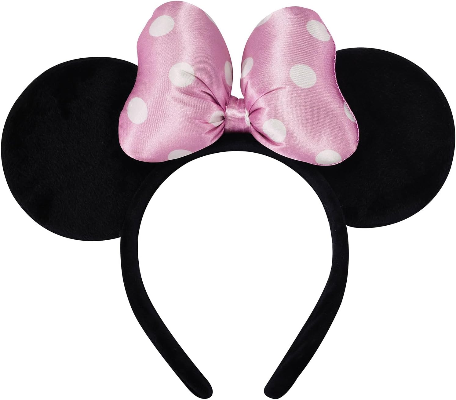 ODOCARE Handmade Mouse Ears Headband for Women and Ladies, Polka Dot Bow Mini Ears Costume Accessories