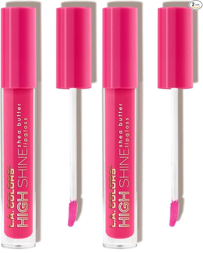 Manteca de Karité Lip Gloss de lato brillo L.A. Colors, de 0,14 onza, Transparente