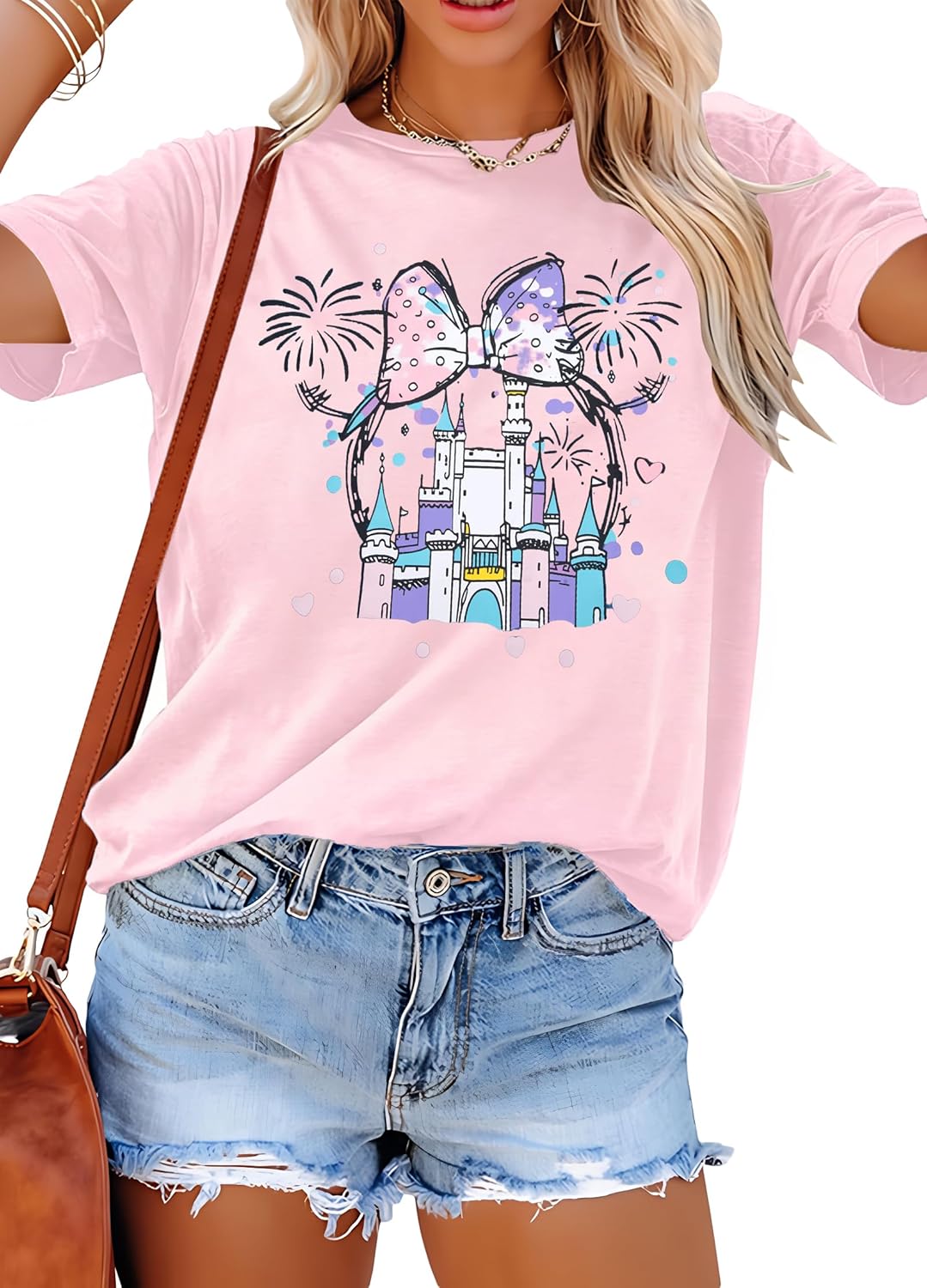 Camisetas de princesa mágica para mujer: camiseta de Magic Kingdom, camiseta de princesa, divertida camiseta familiar para vacaciones, camiseta casual para vacaciones