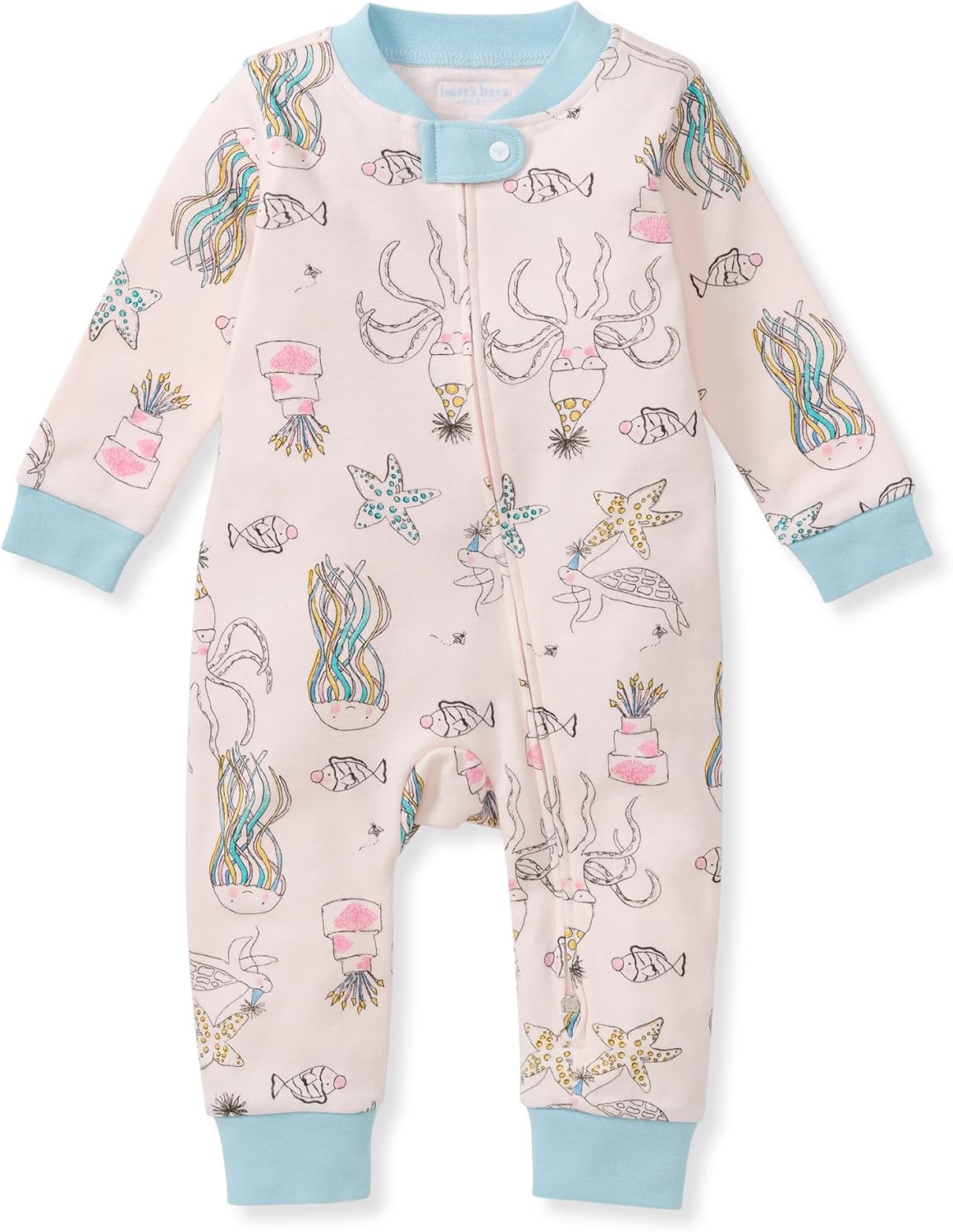 Burt's Bees Baby Pijama unisex para dormir y jugar, pijama de una pieza con cremallera sin pies | Soft organic cotton footed sleep & play features a loose, relaxed fit and 2-way zipper for easy nighttime changes